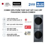 Combo Siêu Phẩm Tháp Giặt Sấy Cao Cấp Panasonic VENUS-COMBO2 - Sấy Heatpump kết hợp Nanoe X