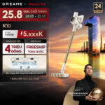 Dreame R10 R10 Pro Máy hút bụi cầm tay không dây công suất hút đến 150AW hệ thống lọc bụi 5 lớp