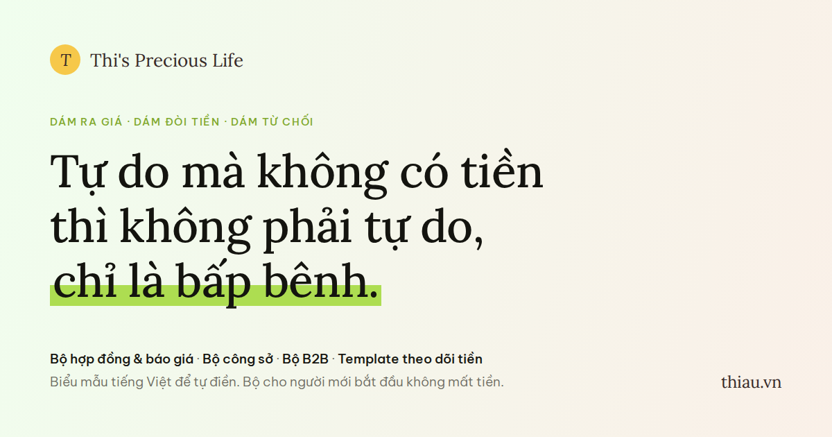 Thẻ giới thiệu shop.thiau.vn — bộ hợp đồng, bộ công sở, bộ B2B và template theo dõi tiền